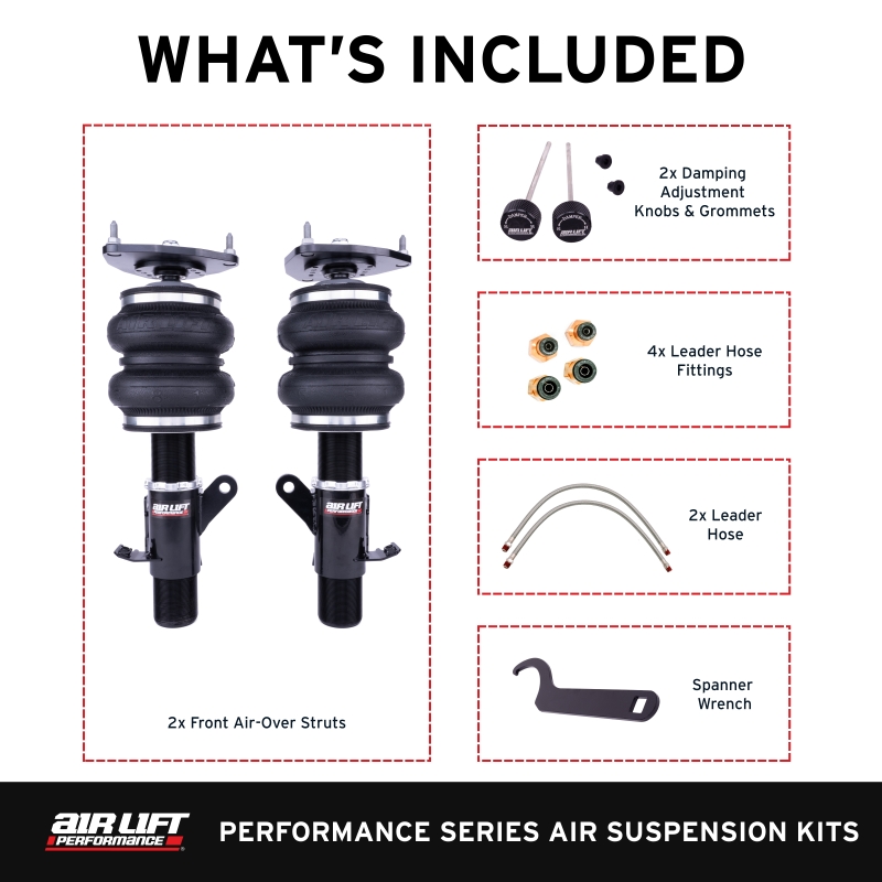 Toyota 86 Air Suspension Kit - Front - Air Lift - Progressive Rate + Monotube + Adjustable Damping - `17-`20